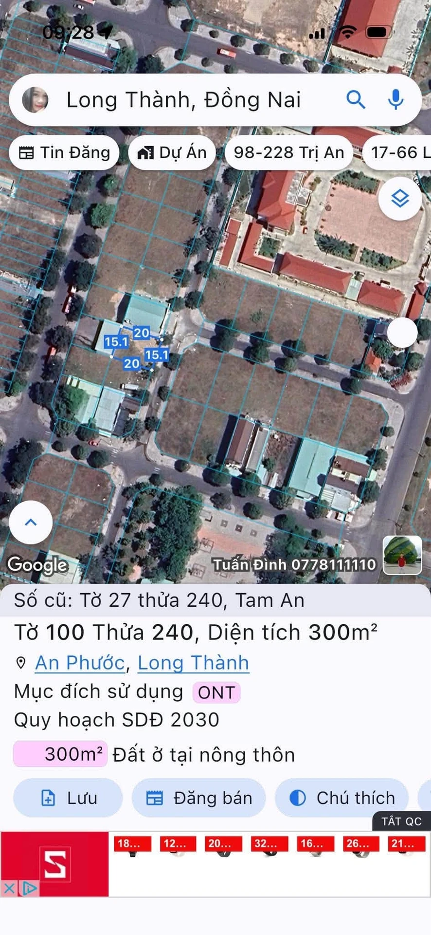 Bán đất thổ cư Xã An Phước 300m² 5,5 tỷ - Ảnh 1