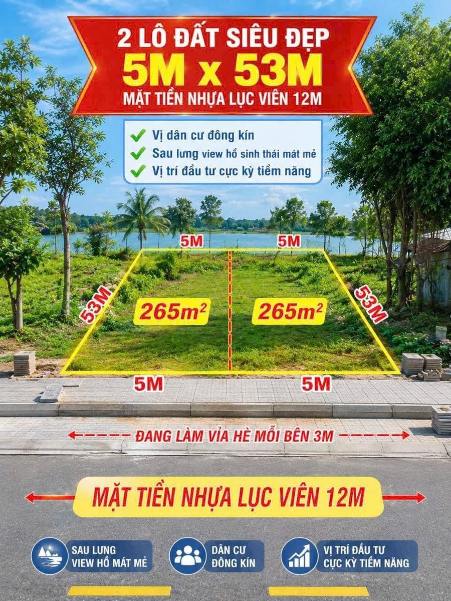 Bán lô đất mặt tiền Lục Viên 551.5m² Long An - Ảnh 1