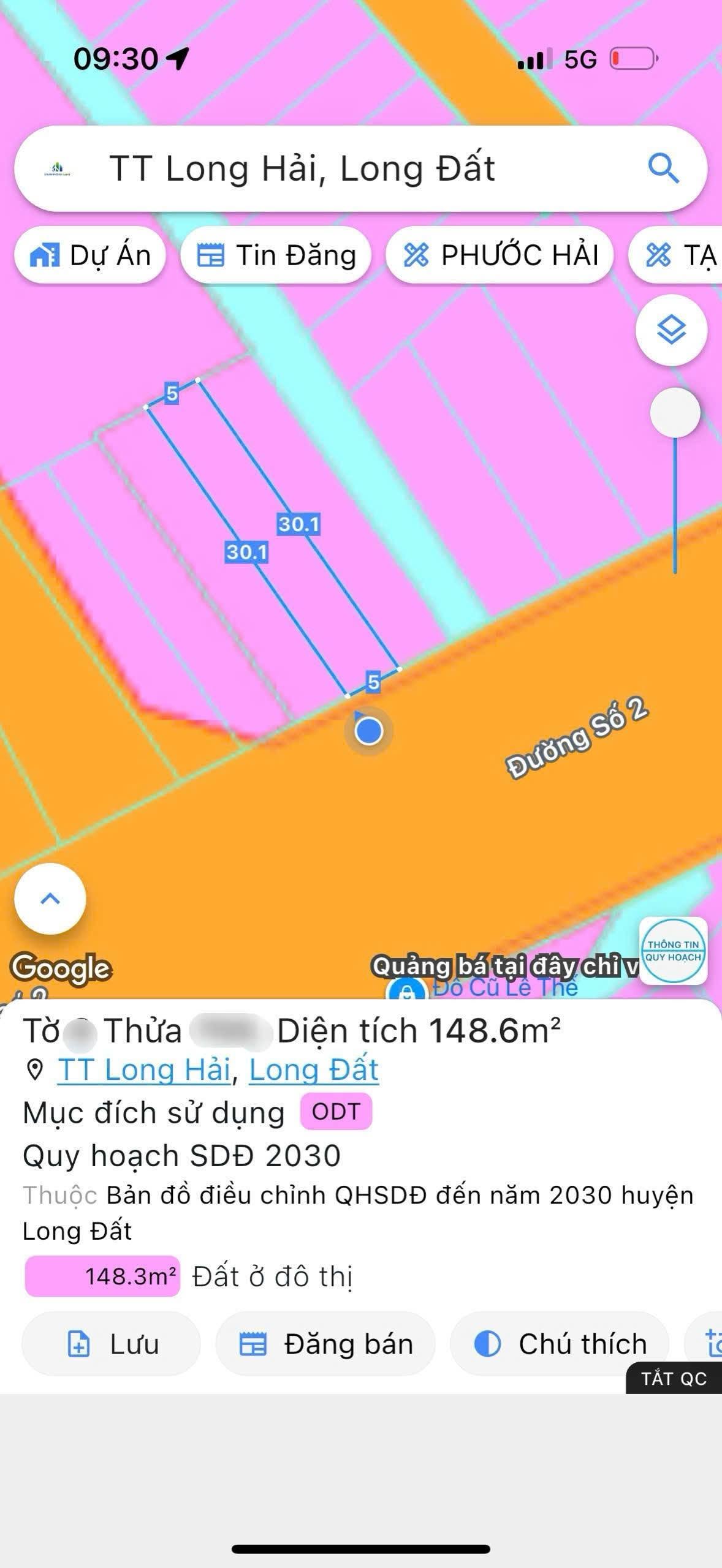 Bán đất mặt tiền 3/2 Long Hải 148.6m2 - 4.5 tỷ - Ảnh thu nhỏ 5