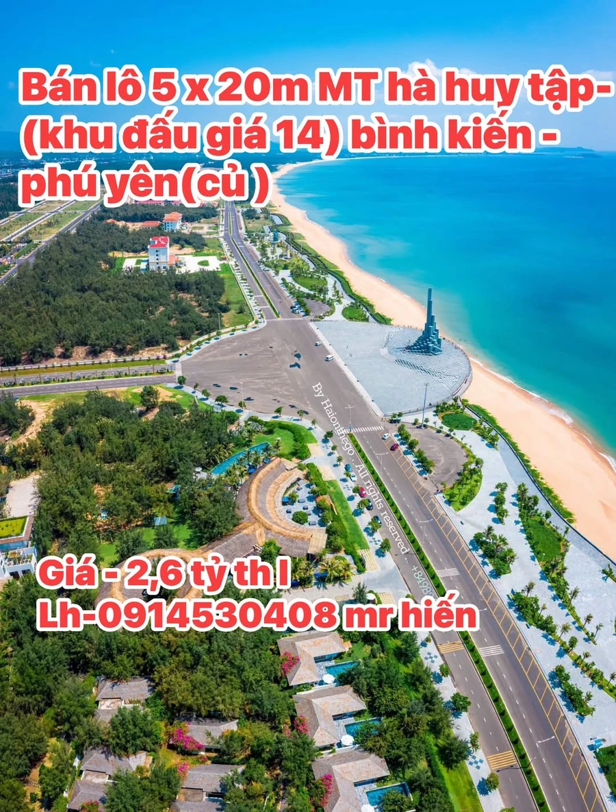 Bán lô đất 5x20m mặt tiền Hà Huy Tập Phú Yên 2.6 tỷ - Ảnh 1