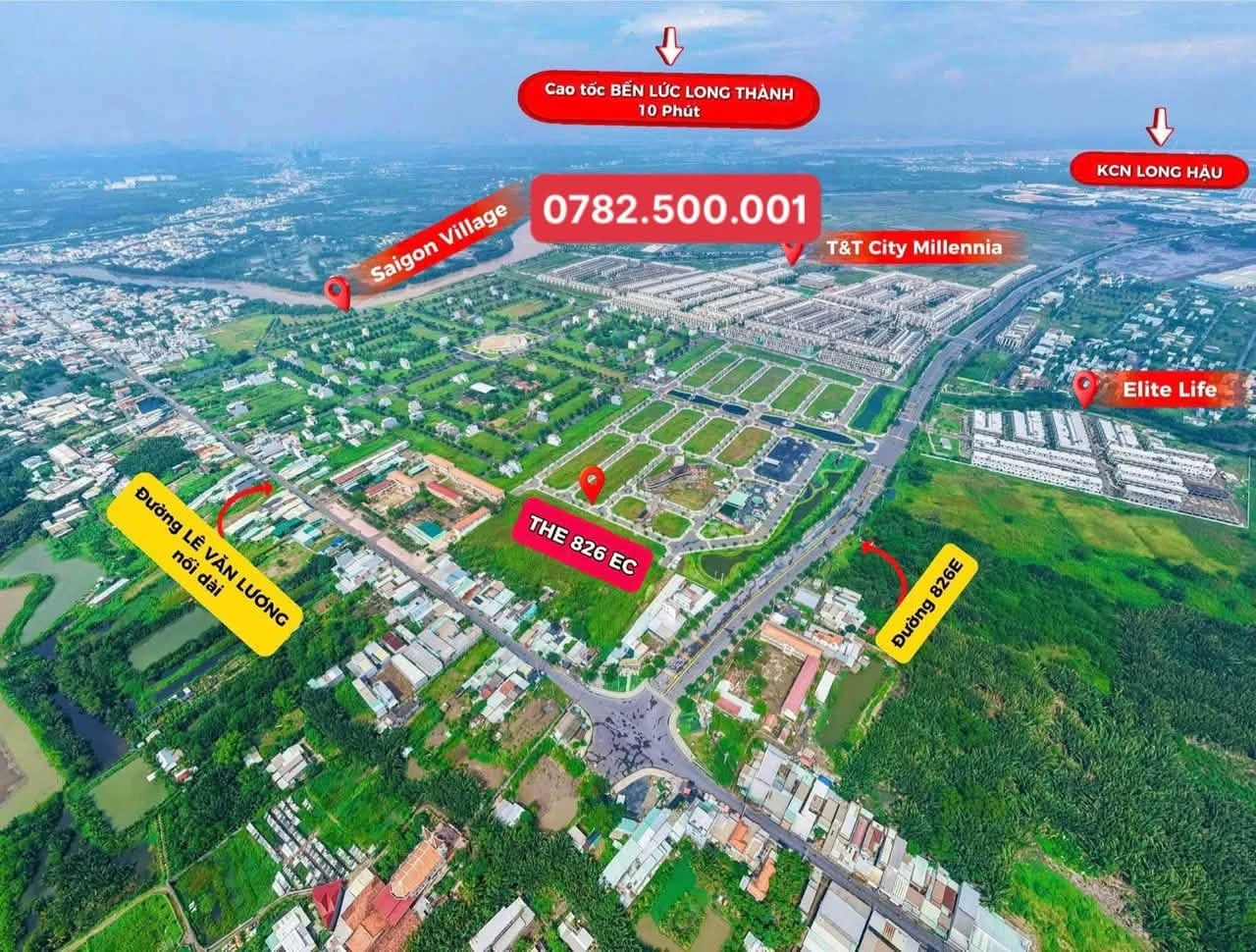 Bán đất nền 80m2 Sài Gòn VillaGe Long Hậu giá 1 tỷ 850 - Ảnh 1