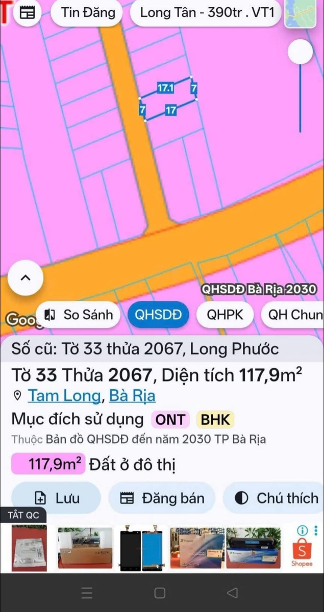 Bán đất nền 100m2 Phước Hữu Long Phước, Nhà Bè 1.25 tỷ - Ảnh 1