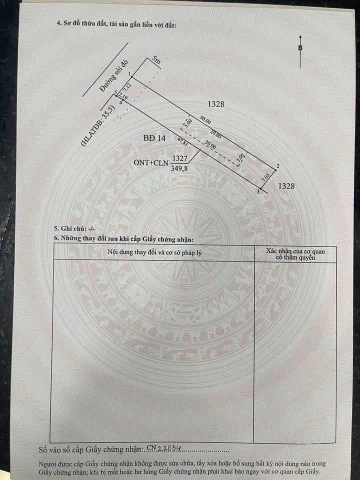 Bán đất Sỏi đỏ Minh Thạnh 7x50m (350m²) 399 triệu - Ảnh thu nhỏ 3