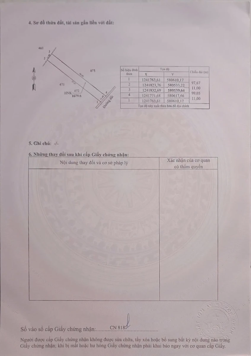 Bán đất 1100m2 xã Trương Mít Củ Chi giá 500 triệu - Ảnh 1
