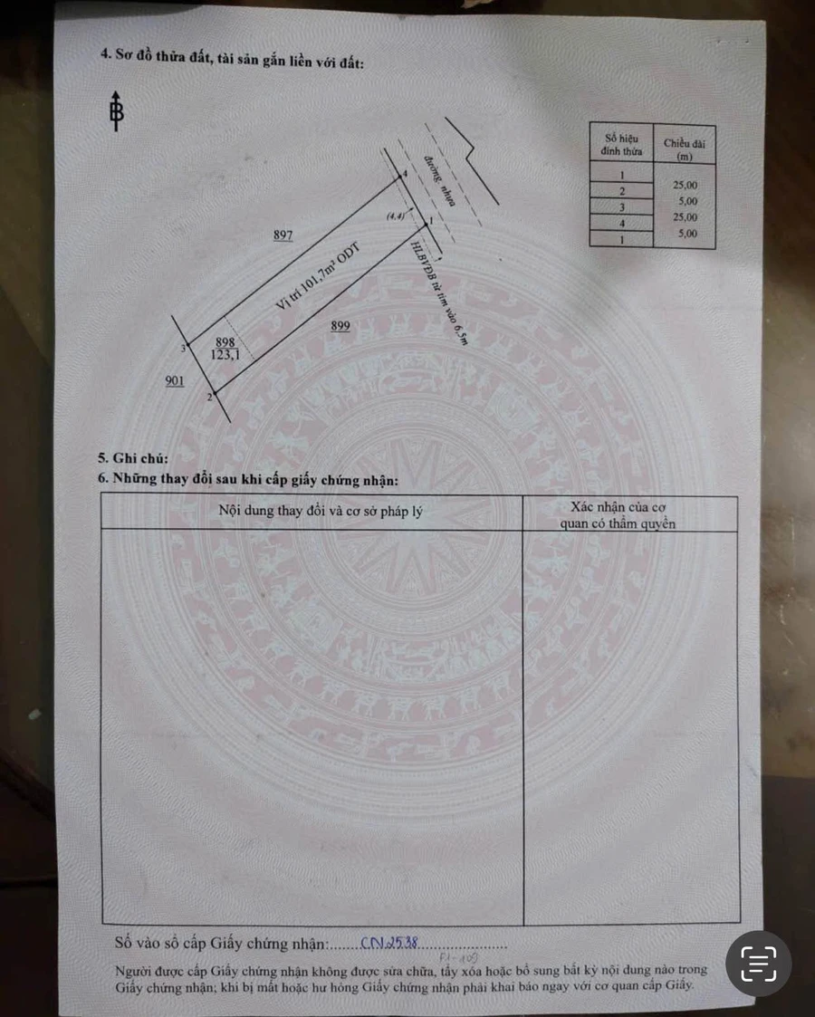 Bán đất mặt tiền Phạm Ngọc Thạch Đồng Xoài 125m² 1 tỷ 100 triệu - Ảnh thu nhỏ 3