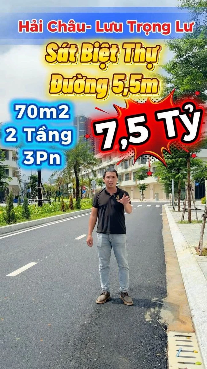 Bán nhà 2 tầng 70m2 3PN đường Lưu Trọng Lư, Hải Châu, Đà Nẵng giá 7,5 tỷ - Ảnh 1