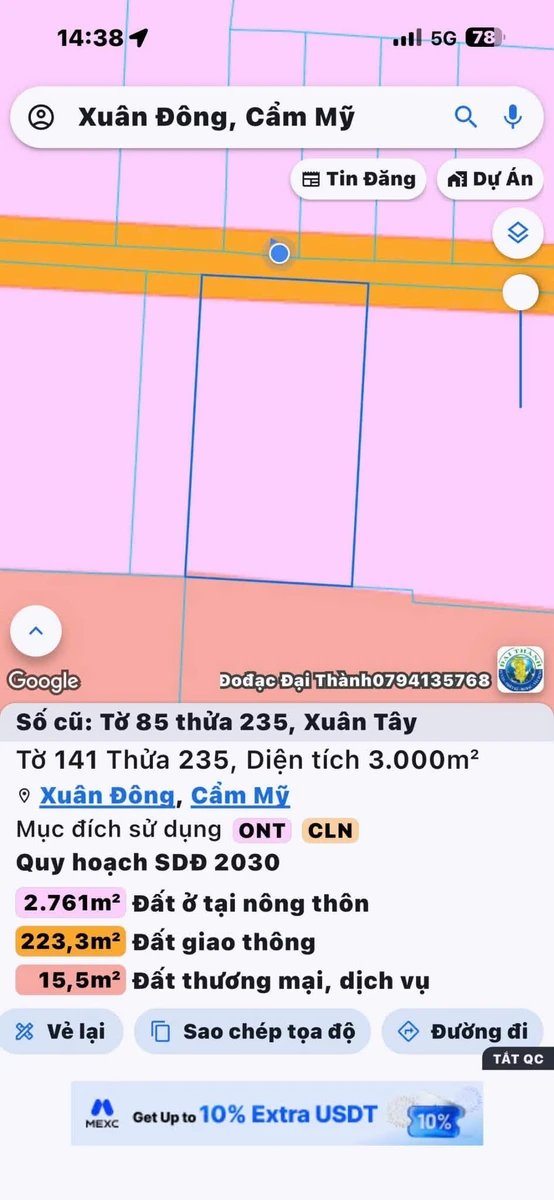 Bán đất 3000m² khu bàn cờ Xuân Đông Cẩm Mỹ Đồng Nai - Ảnh thu nhỏ 3