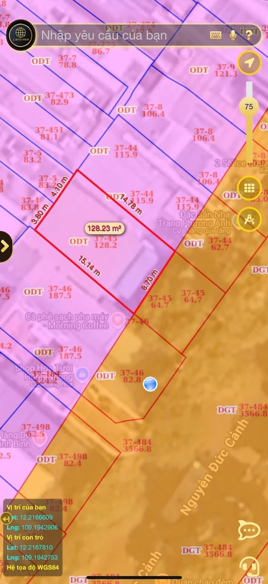 Bán lô đất mặt tiền 200m² Nguyễn Đức Cảnh, Nha Trang - Ảnh 1