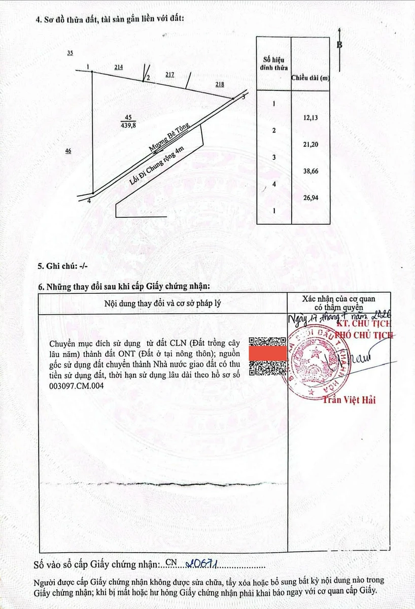 Bán đất nền 439,8m² Suối Cát Khánh Hòa 1 tỷ 5 - Ảnh thu nhỏ 3