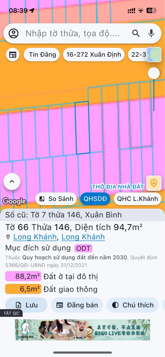 Bán đất Xuân Bình cũ, Long Khánh, 95m² – 1,1 tỷ - Ảnh thu nhỏ 2