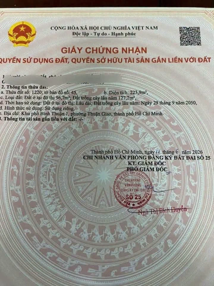 Bán đất Thuận Giao 223m² giá 2 tỷ 150 - Ảnh thu nhỏ 4
