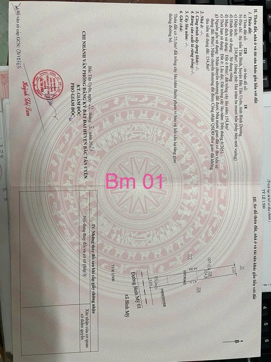 Bán đất Bình Mỹ 80m² 1 tỷ 6 - Ảnh thu nhỏ 2
