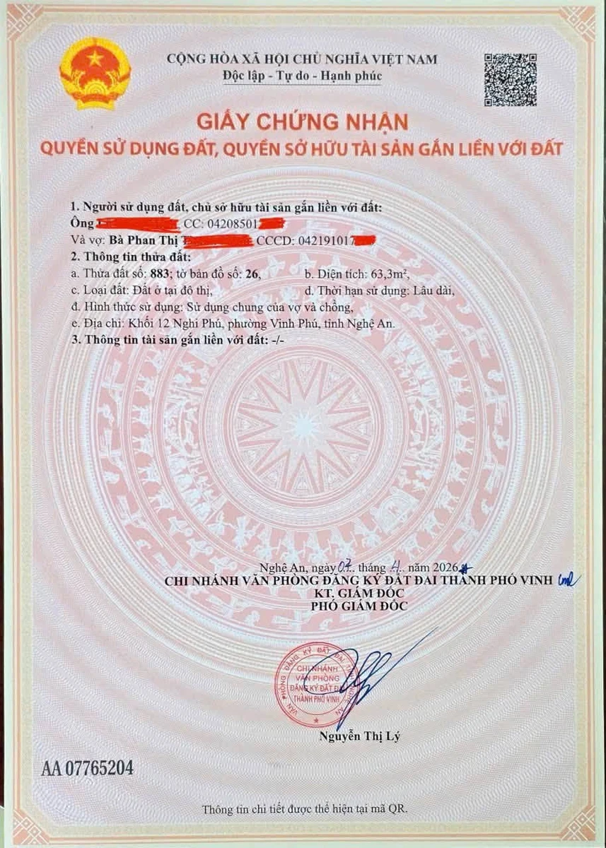 Bán đất góc Nghi Phú 63.3m2 mặt tiền 5.23m - Ảnh thu nhỏ 2