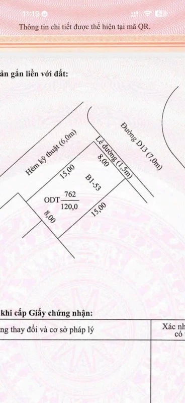Bán nền 120m2 mặt tiền 7m Cần Thơ 5 tỷ