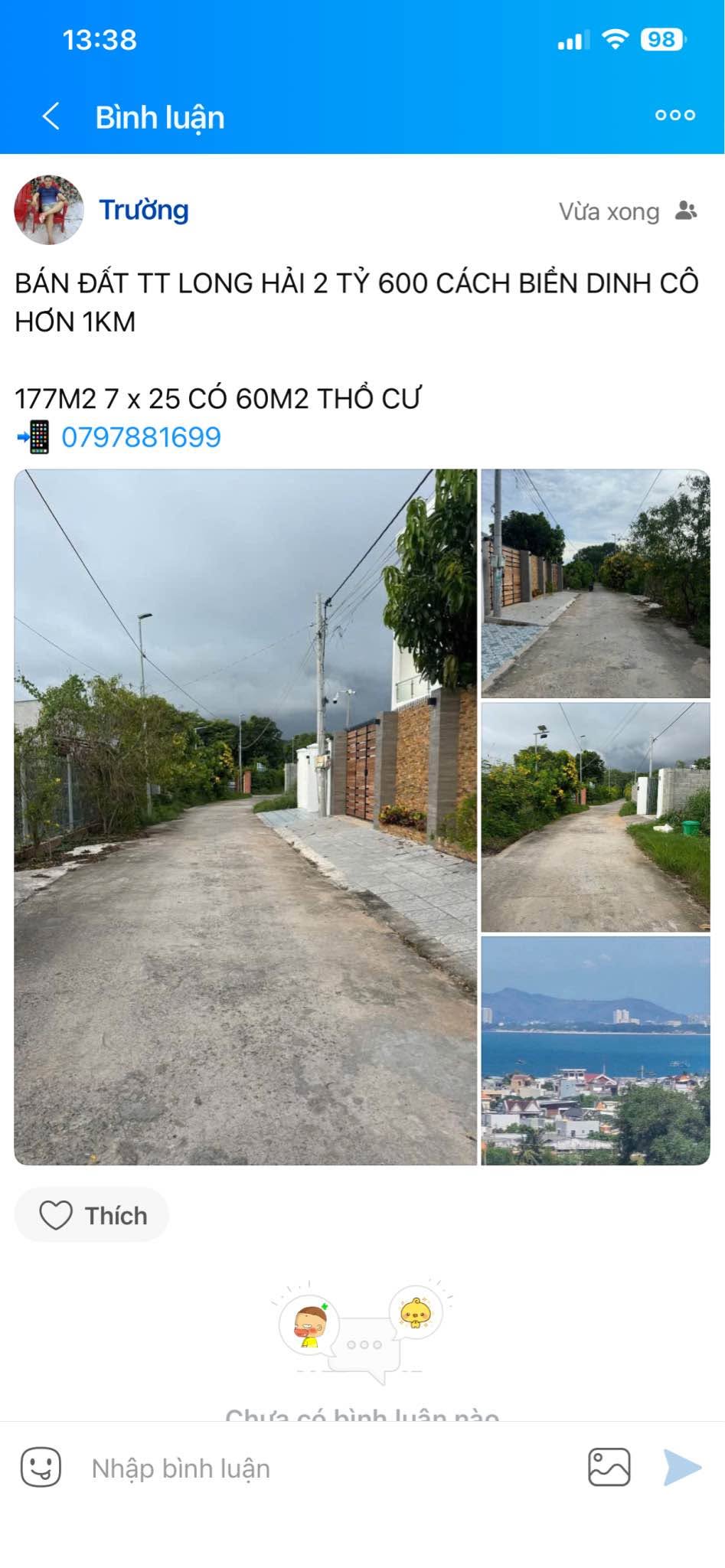 Bán đất Long Hải 177m2, 2 tỷ 600, gần biển Dinh Cô - Ảnh thu nhỏ 5