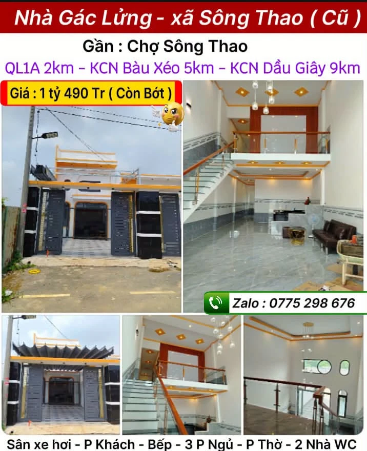 Bán nhà gác lửng 110m² 3 PN Bàu Hàm 1,49 tỷ - Ảnh 1