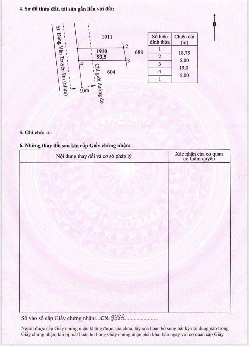 Bán 2 nền đất thổ cư Đặng Văn Truyện 93,75m² - 1,5 tỷ - Ảnh thu nhỏ 4