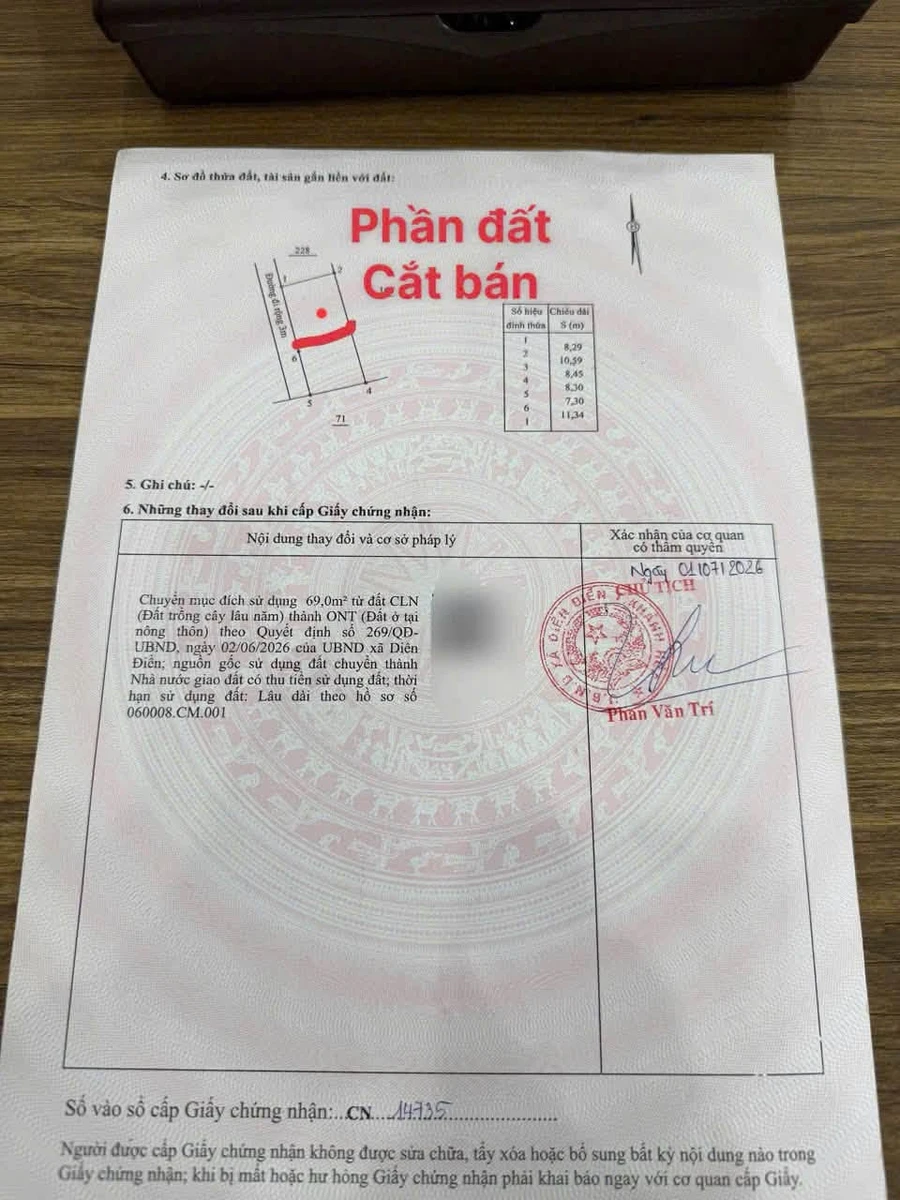 Bán đất dân cắt Diên Phú 67m² 580 triệu - Ảnh thu nhỏ 4