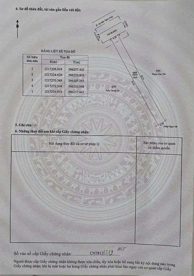 Bán đất Tương Bình Hiệp, 227.9m² mặt tiền Lê Văn Tách, 3.9 tỷ - Ảnh thu nhỏ 4