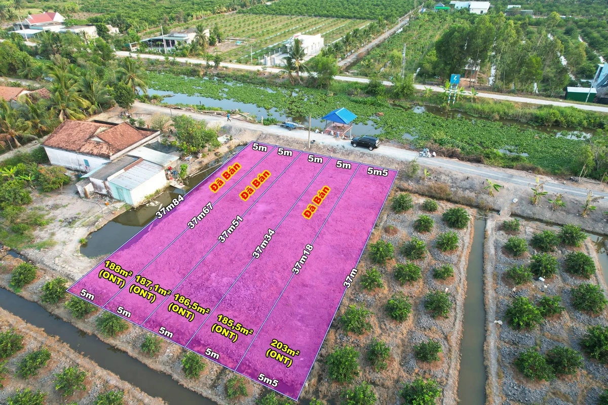 Bán đất thổ cư view sông 186-203m2 giá 390 triệu tại Thạnh Hòa, Bến Lức - Ảnh thu nhỏ 4