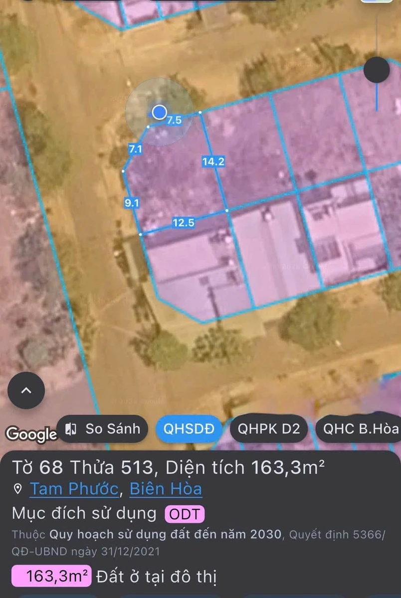 Bán đất nền góc 2 mặt tiền 163m2 Tam Phước 3,5 tỷ - Ảnh thu nhỏ 3