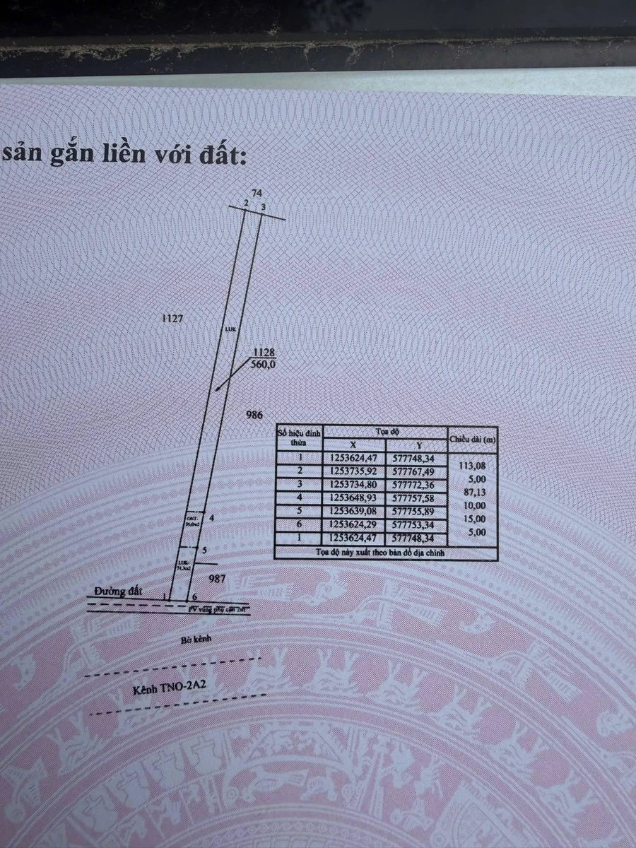 Bán đất thổ cư 5x112m (560m²) Tây Ninh - Sổ sẵn 280 triệu - Ảnh thu nhỏ 3