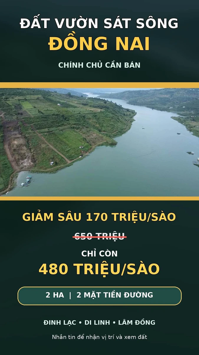 Bán 2ha đất sát Sông Đồng Nai, Di Linh, Lâm Đồng - Ảnh 1