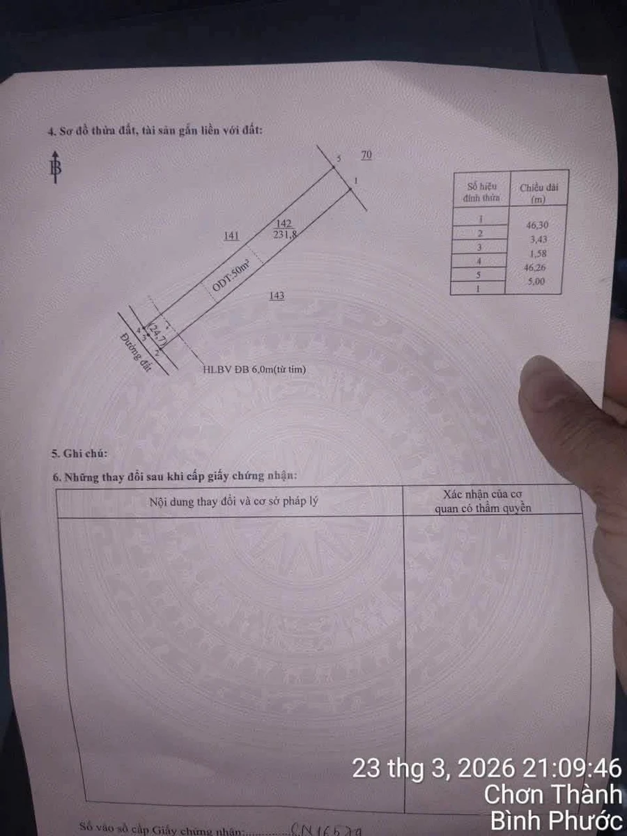 Bán đất 50m2 Phường Minh Hưng, Bình Dương, giá 299 triệu - Ảnh thu nhỏ 2