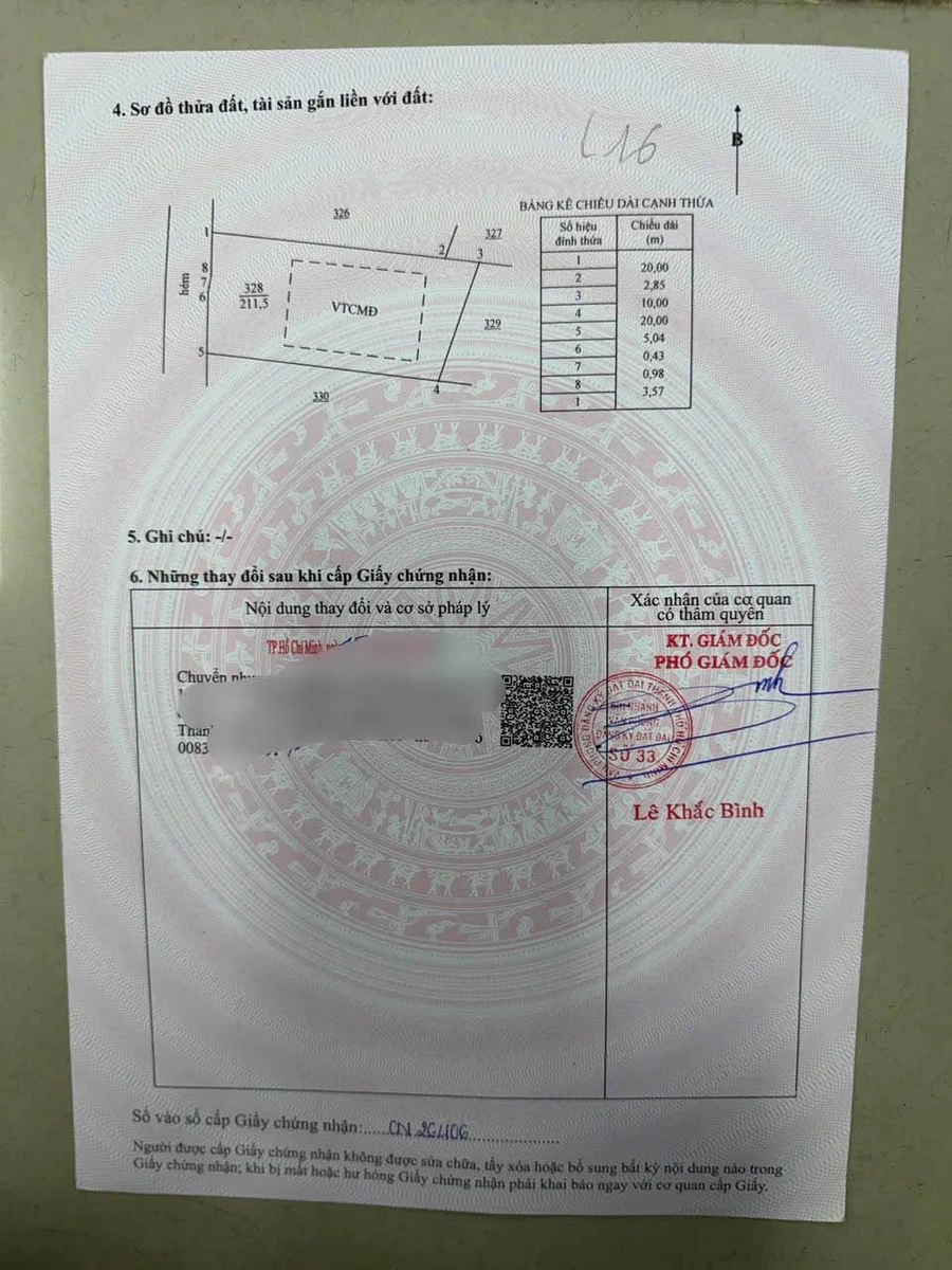 Bán đất Phước Hải 211m2, sổ riêng 1,35 tỷ - Ảnh thu nhỏ 4