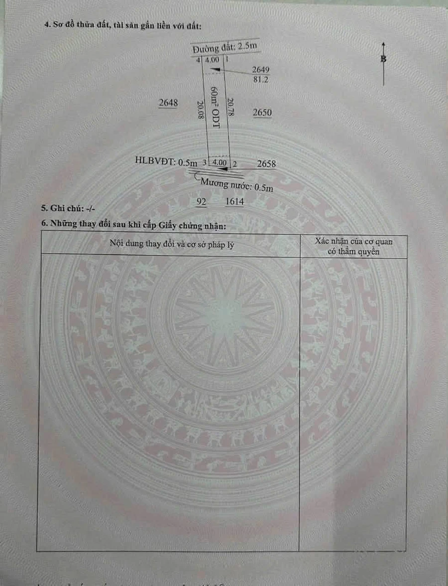 Bán đất sổ hồng riêng Bình Nhâm 81m2 giá 2 tỷ 650 - Ảnh thu nhỏ 3