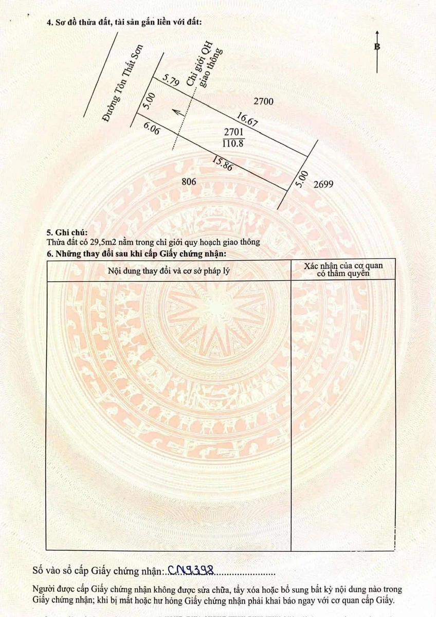 Bán 2 lô đất liền kề mặt tiền Tôn Thất Sơn, Thủy Phương, Huế, 110-113m², 1,7 tỷ/lô - Ảnh thu nhỏ 4