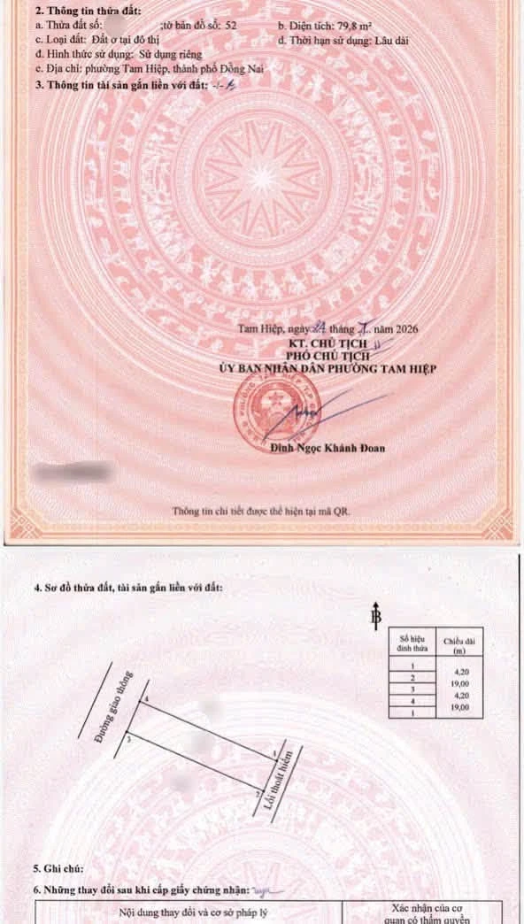 Bán đất tái định cư Thống Nhất 80m2 gần Vincom Biên Hoà - Ảnh thu nhỏ 3