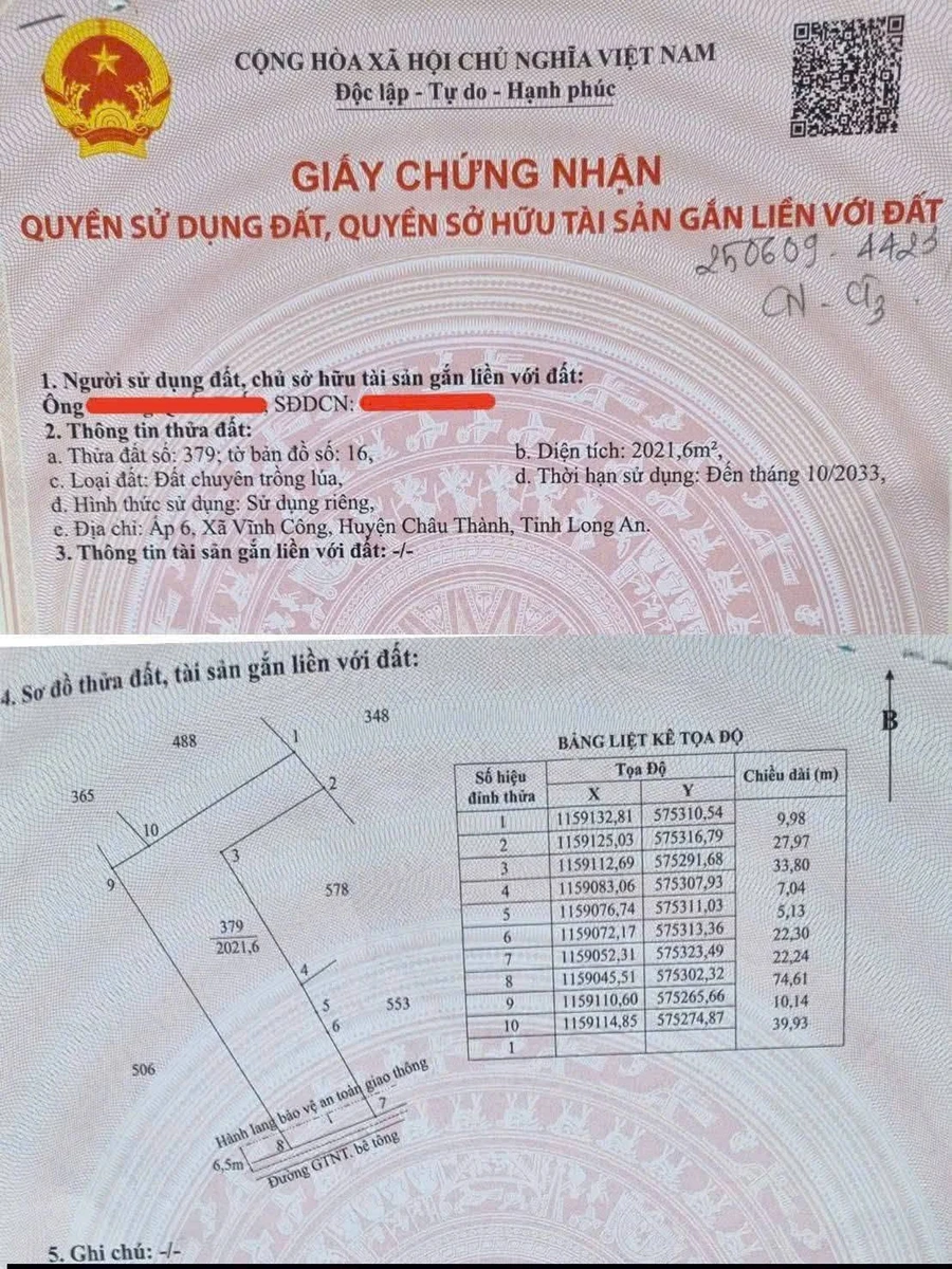 Bán đất nông nghiệp 2000m² tại Xã Vĩnh Công, Châu Thành, Long An - Ảnh thu nhỏ 5
