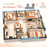 Bán căn góc 3PN 74.4m² giá 3,729 tỷ Thành phố Mới Bình Dương - Ảnh thu nhỏ 1