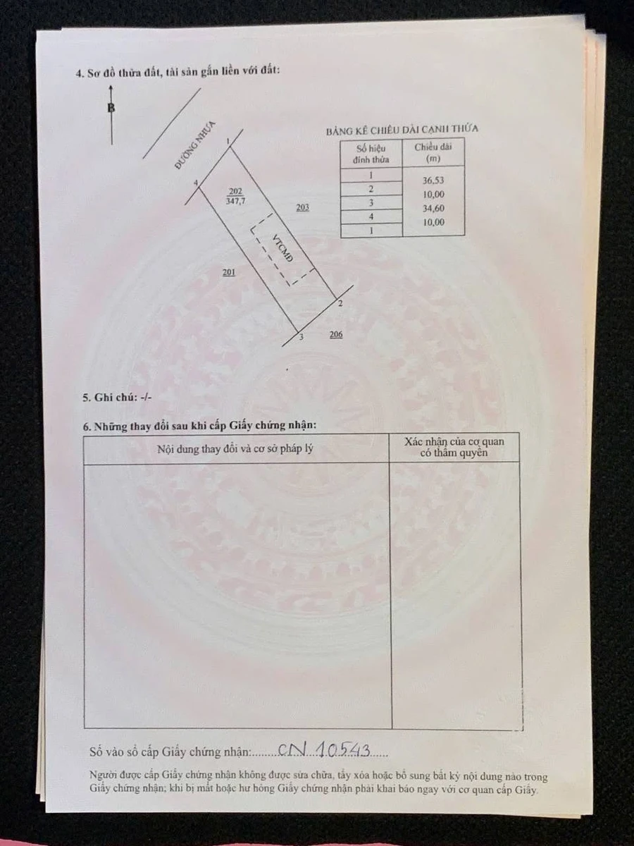 Bán đất mặt tiền Xã Phước Hải, 347.7m2, gần biển - Ảnh thu nhỏ 3