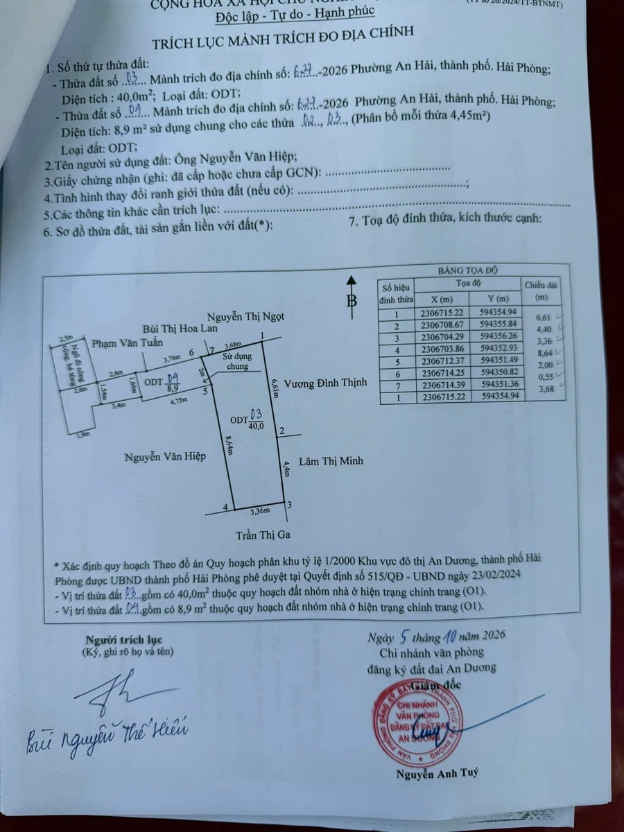 Bán 2 lô đất An Hải, Hải Phòng giá 2,75 tỷ, hỗ trợ xây nhà theo nhu cầu - Ảnh thu nhỏ 2