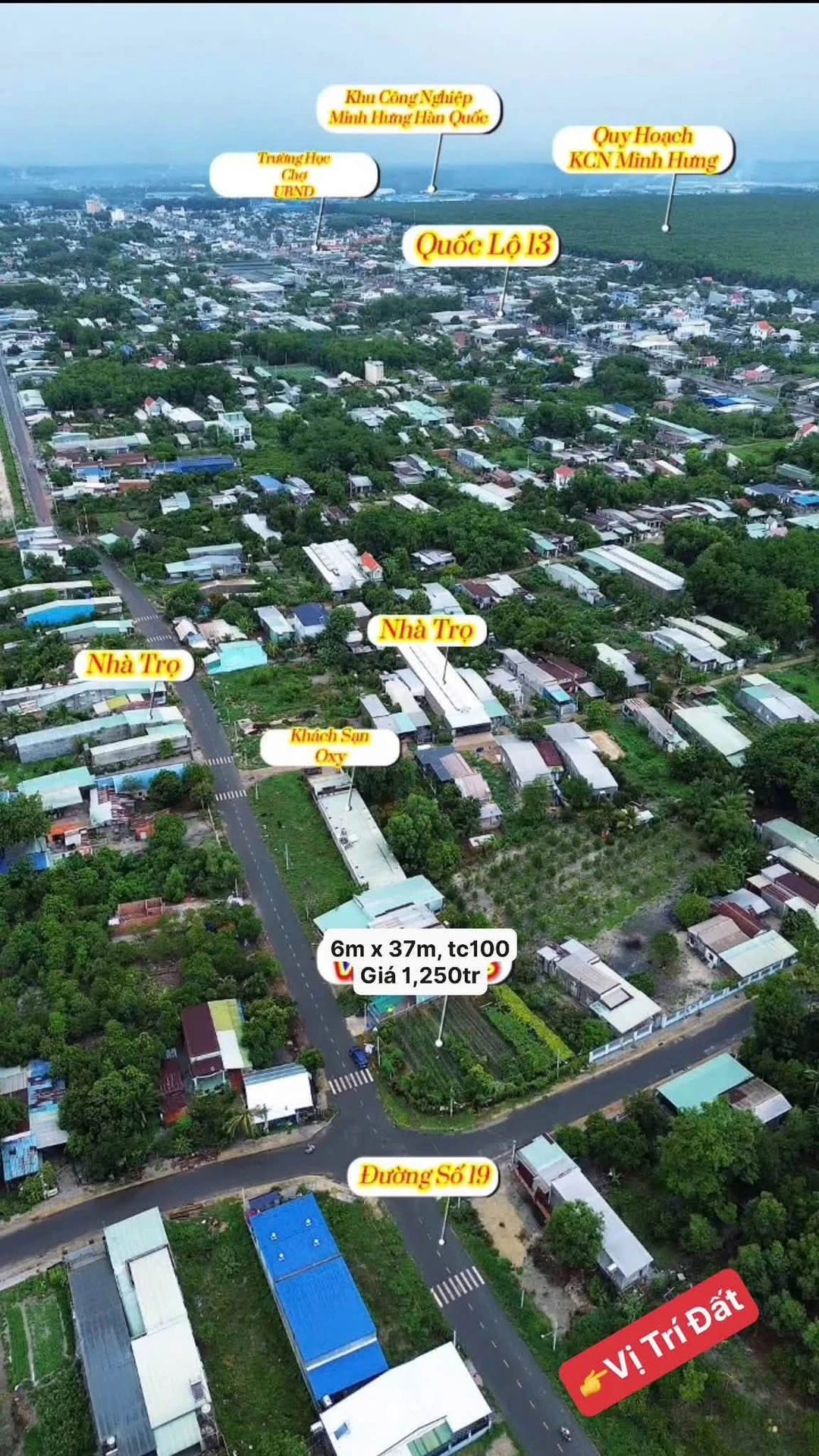 Bán đất Minh Hưng 100m2 giá 900tr, gần KCN - Ảnh 1