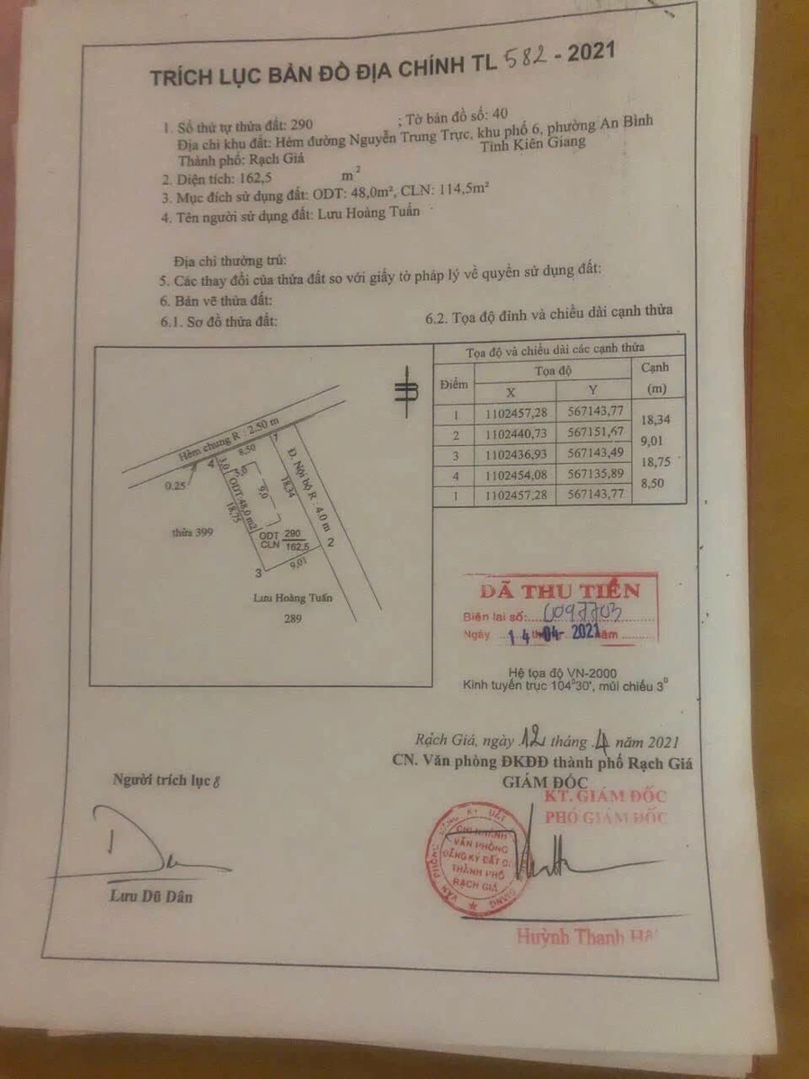 Bán đất góc 2 mặt tiền 162.5m² Rạch Giá - Ảnh thu nhỏ 3