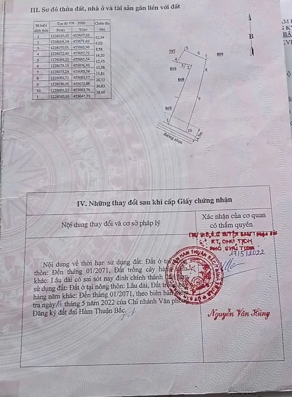 Bán đất 1,3 sào thổ cư Hàm Phú, Bình Thuận 1 tỷ