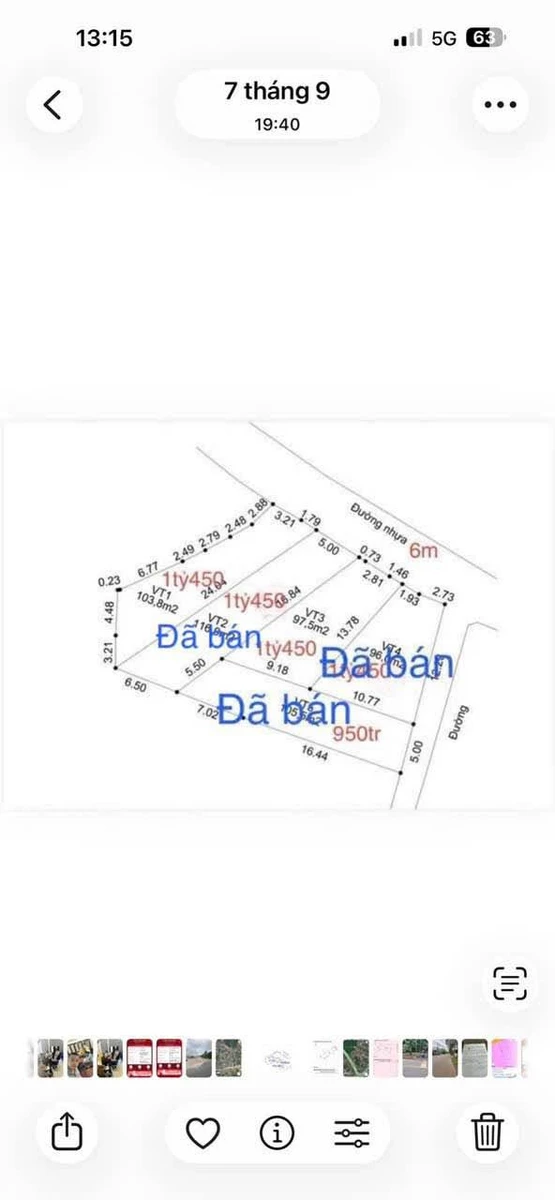 Bán lô đất 97m2 Long Hương Cần Giờ, giá hơn 1 tỷ 2 - Ảnh thu nhỏ 5