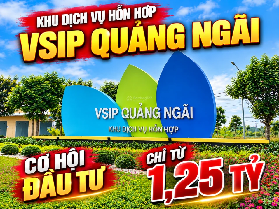 02 lô đẹp hướng Bắc, giá tốt Khu Dịch Vụ Hỗn Hợp VSIP Quảng Ngãi - Ảnh thu nhỏ 3
