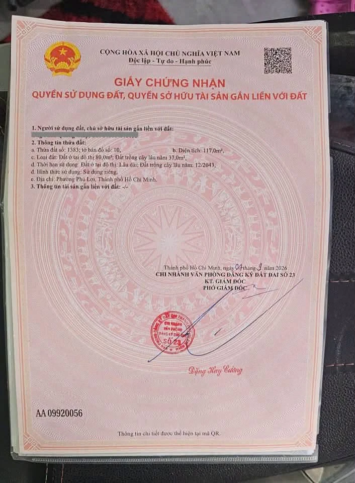 Bán đất 5x25m có 80m2 thổ cư, đường nhựa 4,5m gần vòng xoay Hiệp Thành 3, Phú Lợi - Ảnh thu nhỏ 2