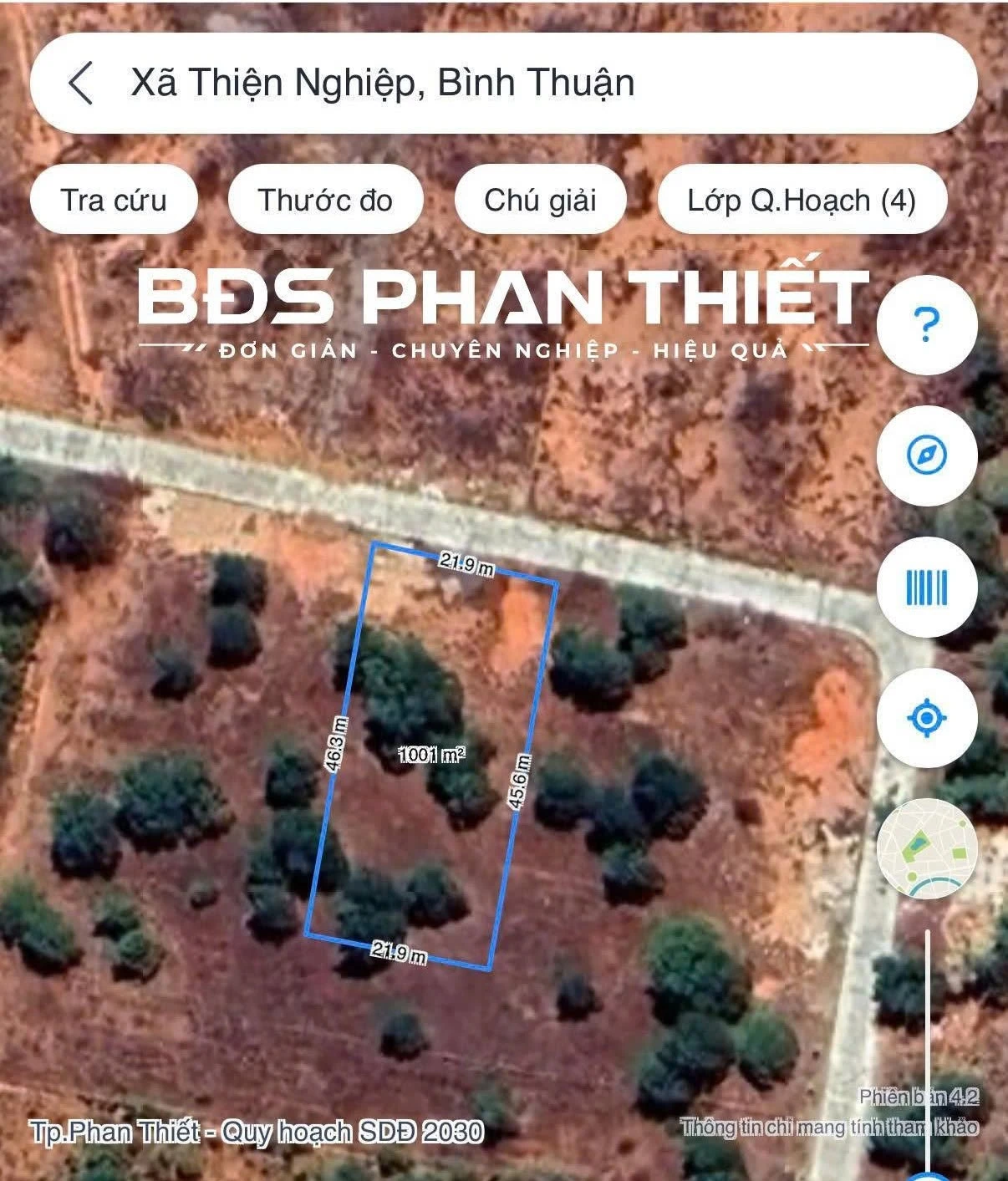 Bán đất mặt tiền Thiện Nghiệp 1000 m² Phan Thiết - Ảnh 1