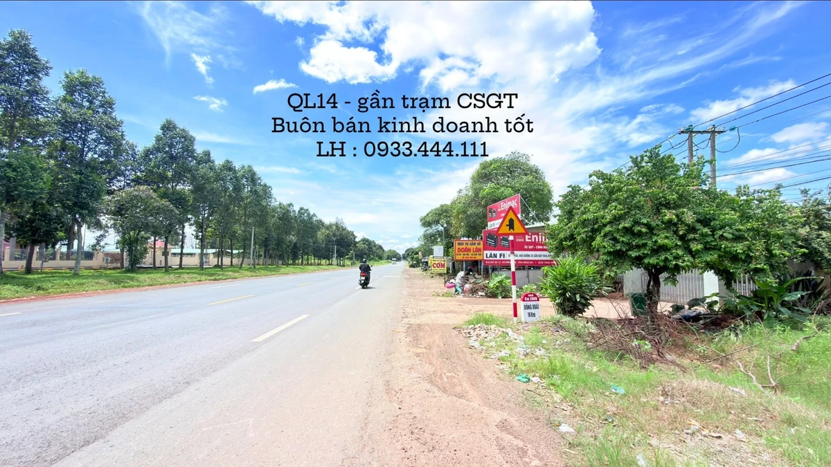 Bán đất mặt tiền QL14 Đồng Tâm 1045m² - 1 tỷ 8 - Ảnh 1