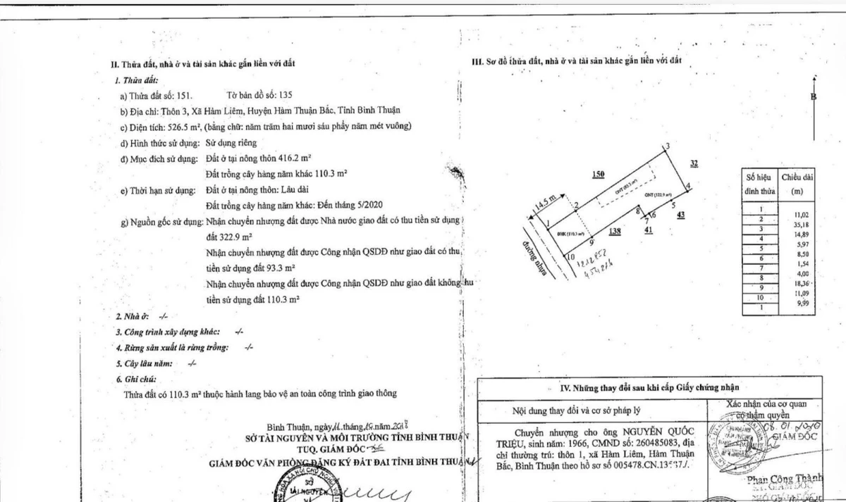 Bán đất tại Hàm Liêm, 6 tỷ, 526,5 m2, mặt tiền 10m, giá cực chất chỉ với - Ảnh thu nhỏ 4