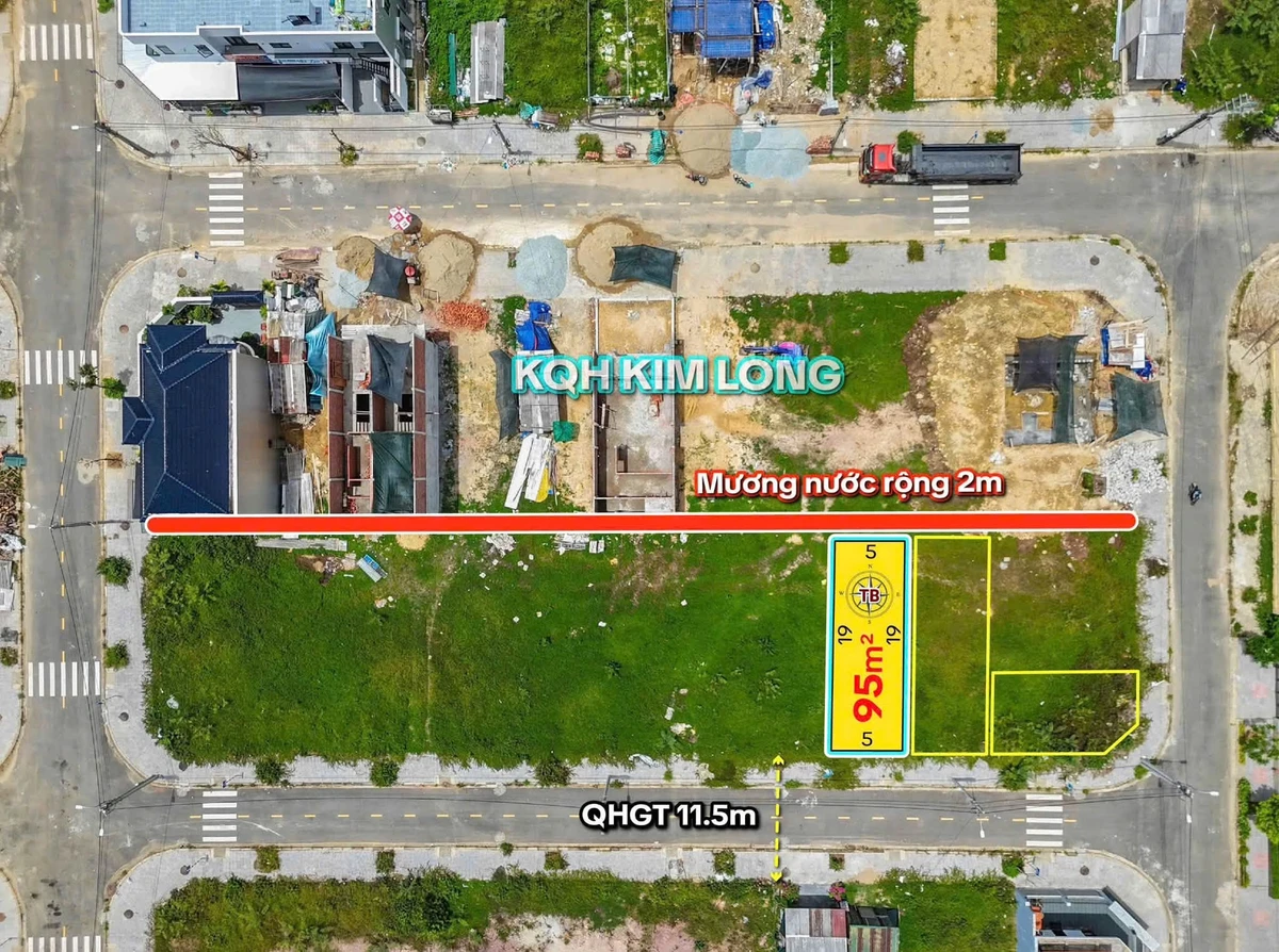 Bán lô đất 95m² KQH Kim Long Huế - 2.75 tỷ - Ảnh 1