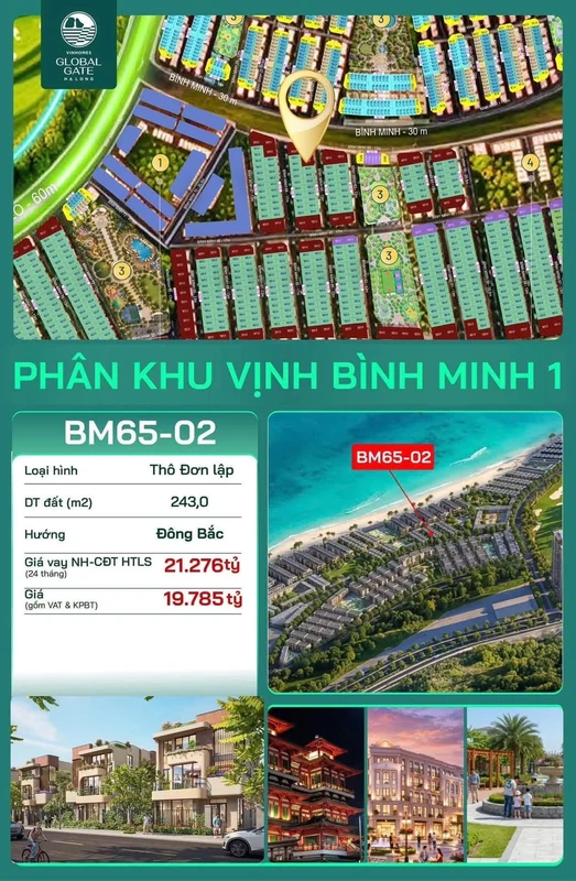 Bán nhà phố Bình Minh Hạ Long 243m2, 19.7 tỷ