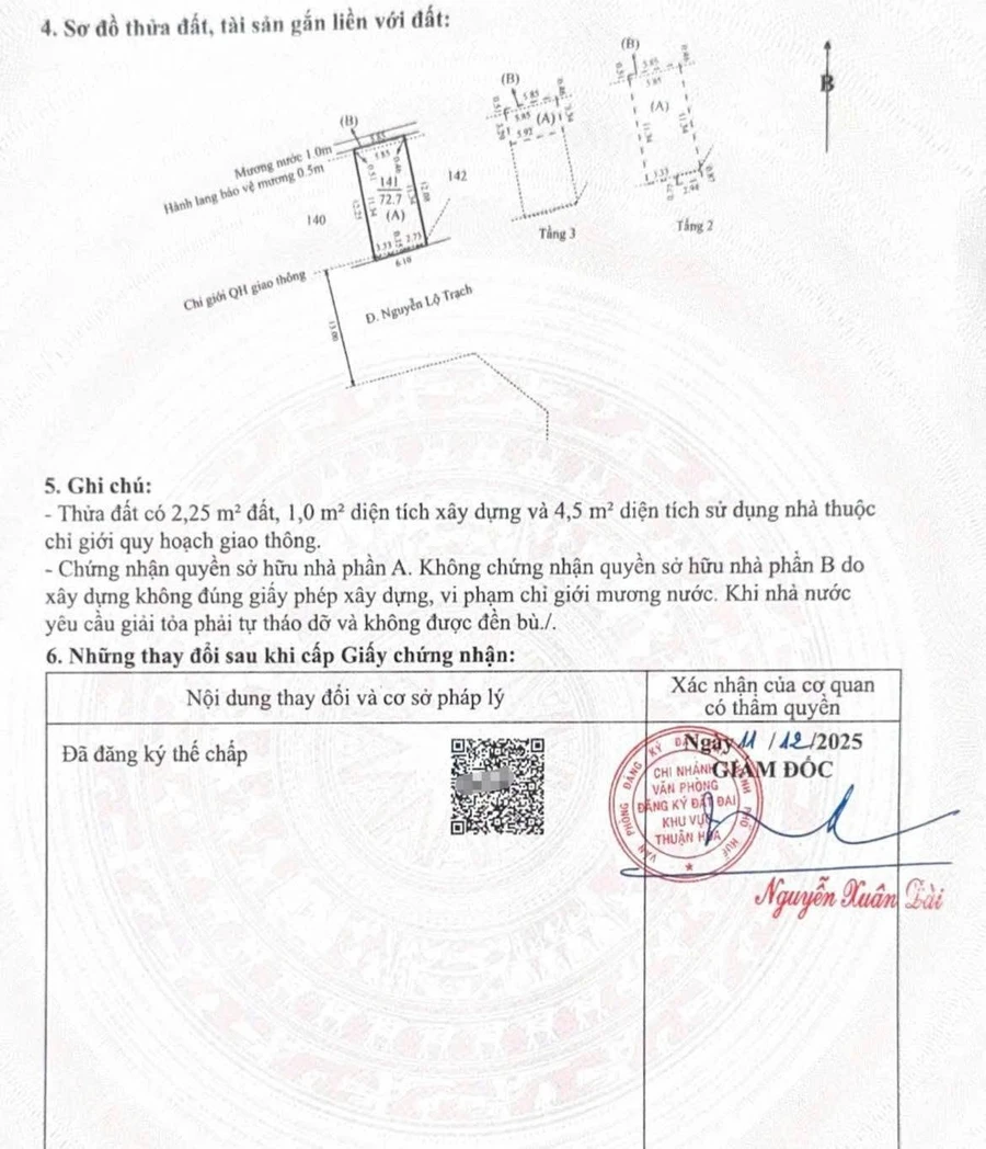 Bán nhà mặt tiền Nguyễn Lộ Trạch Huế, 72,7m² ngang 6,1m, 4,3 tỷ - Ảnh thu nhỏ 5