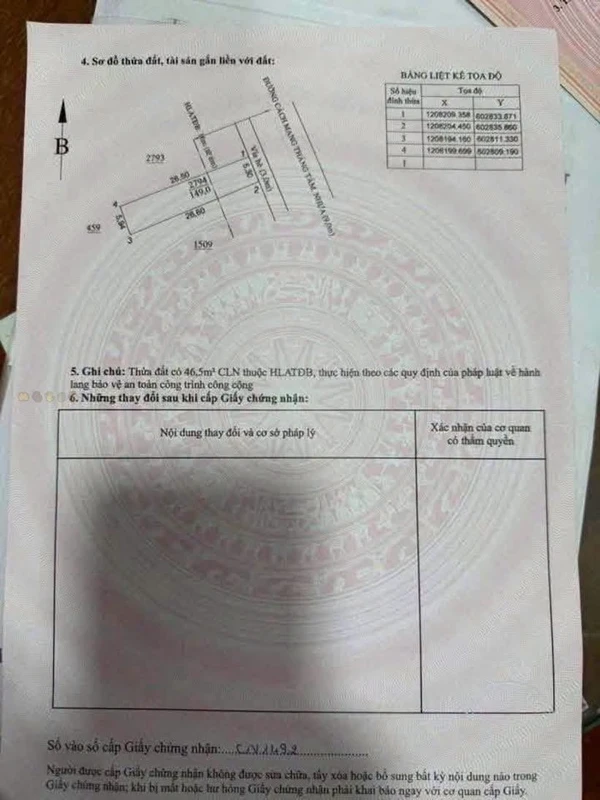 Bán lô đất mặt tiền Cách Mạng Tháng Tám 149m2 giá 6,75 tỷ tại Bình Nhâm, Bình Dương