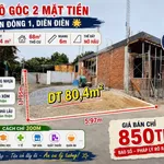 Bán đất góc 2 mặt tiền 80.4m² Diên Điền 850 triệu - Ảnh thu nhỏ 1